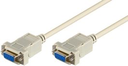 Cablu serial RS232 2m D-SUB 9 pini mama la D-SUB 9 pini mama, null-modem