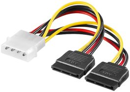 Cablu alimentare Molex 4 pini 5.25 tata la 2xSATA mama