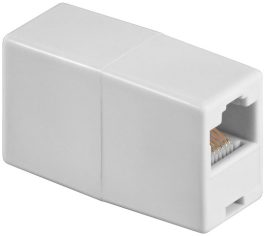 Adaptor UTP, ISDN 8P8C RJ45 mama la RJ45 mama, alb