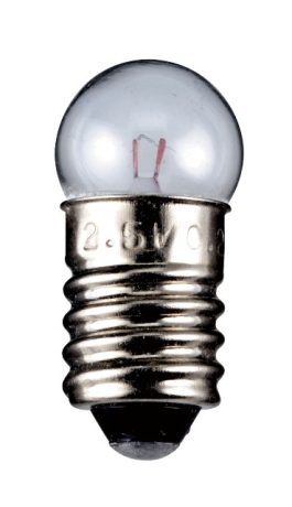 Bec E10 2,5V 0,3A glob