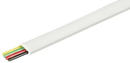 Cablu telefon plat 4 fire 100m, alb, aluminiu cuprat