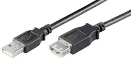 Cablu USB 2.0 1,8m A tata la A mama, negru