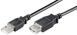 Cablu USB 2.0 3m A tata la A mama, negru