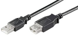 Cablu USB 2.0 5m A tata la A mama, negru