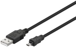 Cablu USB 2.0 1,8m A tata la 8 pini mini B tata, negru