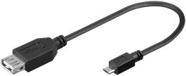 Cablu USB 0,1m A mama la 5 pini micro B tata cu functie OTG