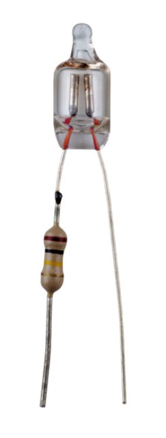 Bec mini neon glow 230V 0,0014A, diametru 3,8mm