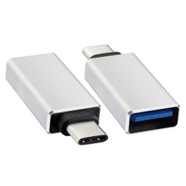 Adaptor USB-C (USB 3.1, tip C, type C) tata la USB 3.0 A mama, OTG, carcasa aluminiu