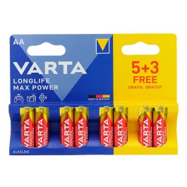Baterie alcalina Mignon (AA,R6) 1,5V Varta Max Power 5+3 baterii