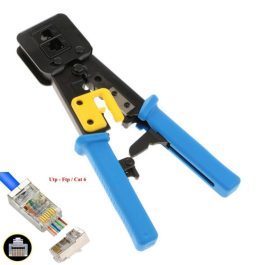 Cleste sertizare pentru mufe modulare RJ45 inclusiv taietor de sarma