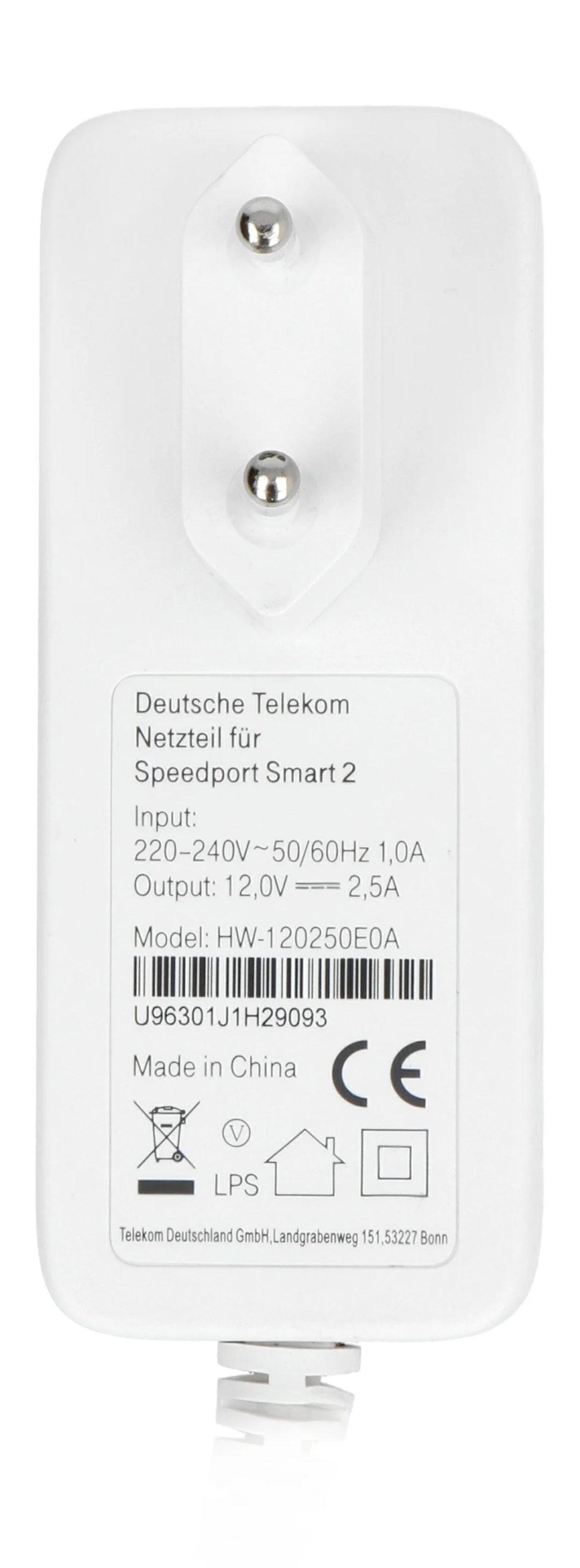 Alimentator SMPS (sursa alimentare in comutatie) AC/DC 12V 2.5A (2500mA) pentru camere cu mufa 5,5×2,1mm, cablu DC 175cm