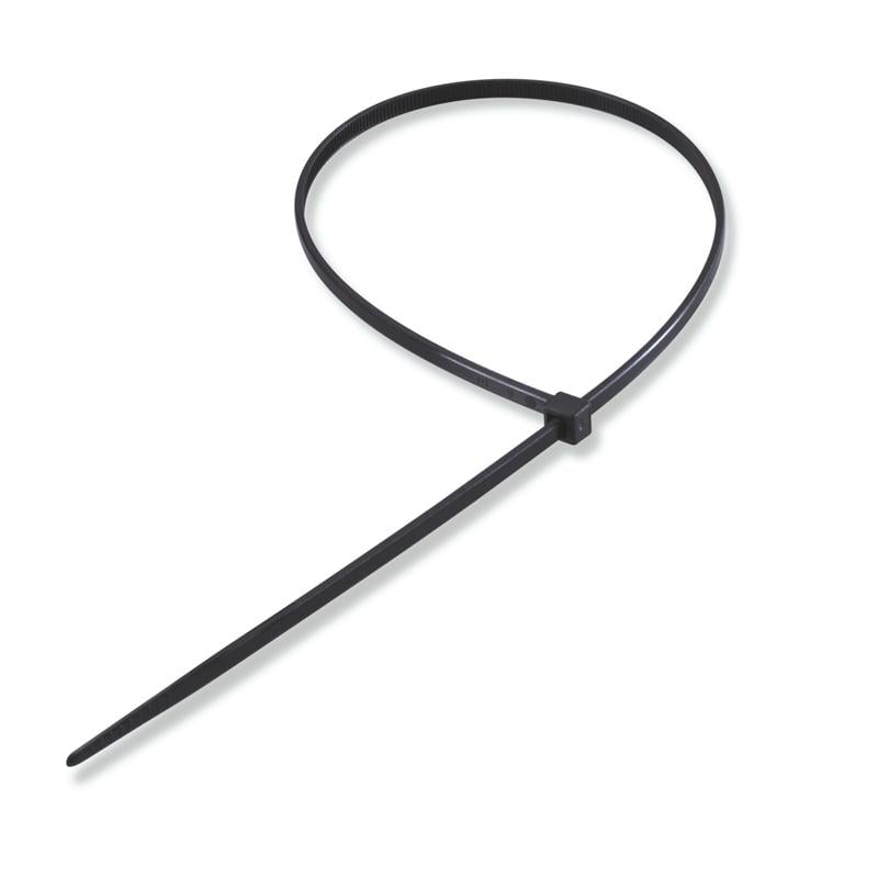Brida (colier) 2,5x100mm, plastic, negru, pentru cabluri de exterior