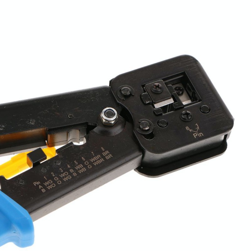 Cleste sertizare pentru mufe modulare RJ45 inclusiv taietor de sarma