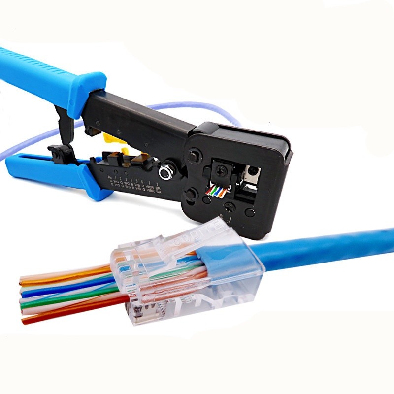 Mufa UTP CAT6 RJ45 (8P8C) cu trecere pentru cablu rotund