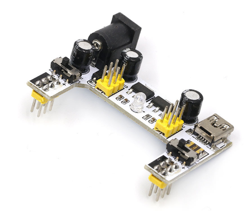 Modul Convertor Sursa De Alimentare 3.3v – 5v Pentru Breadboard 830 Si 400 Puncte, Intrare 7 12v, Curent Maxim 500ma Modul convertor sursa de alimentare 3.3V – 5V pentru breadboard 830 si 400 puncte, intrare 7-12V, curent maxim 500mA