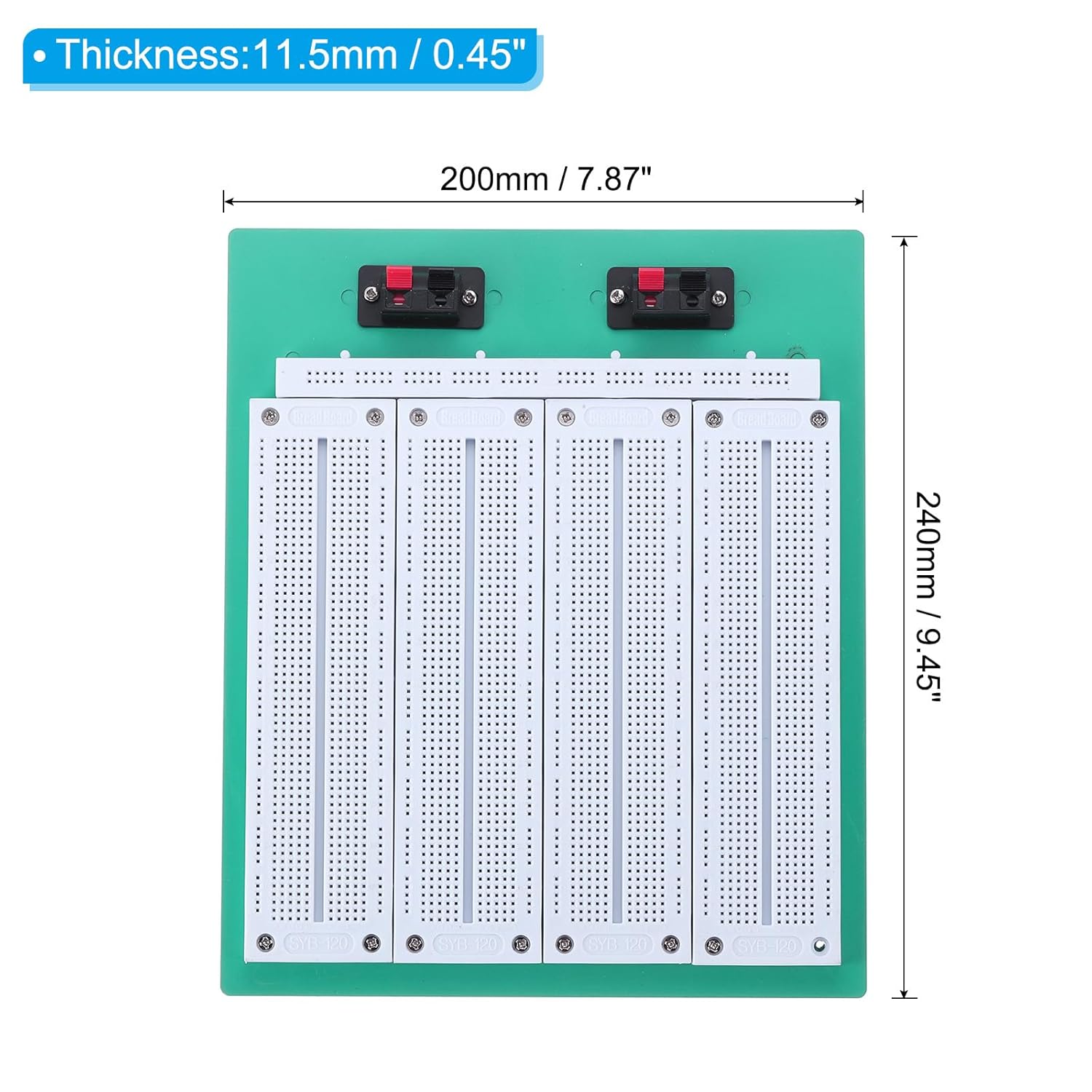 Placa test tip Breadboard cu 2760 de puncte de conectare