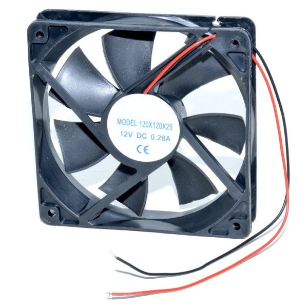 Ventilator 12V 2 fire pe lager 120x120x25mm