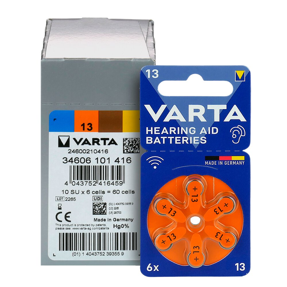 Baterie auditiva zinc-air 1,45V 13 HA13 PR48 PR13 Varta